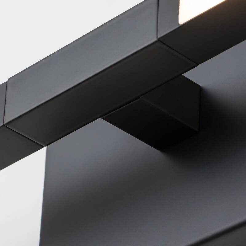 23.6" W Modern Matte Black/Stained Nickel 3000K Dimmable LED Bathroom Vanity Wall Light