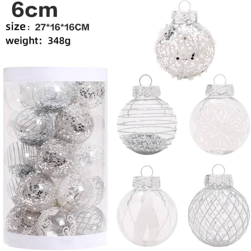 25 Pcs Christmas Decoration Ball Ornaments Set for Holiday Party Wedding - N/A