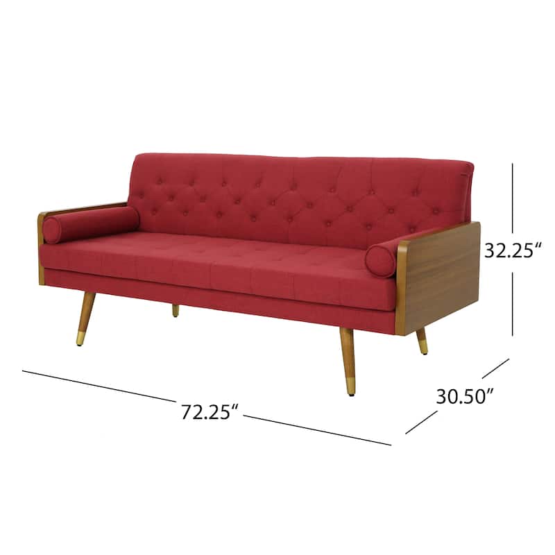 Jalon Tufted Fabric Sofa by Christopher Knight Home