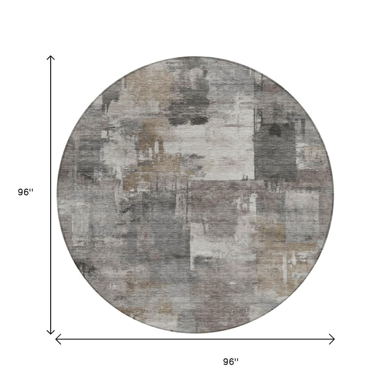 HomeRoots Abstract Transitional Rectangle Outdoor Rug