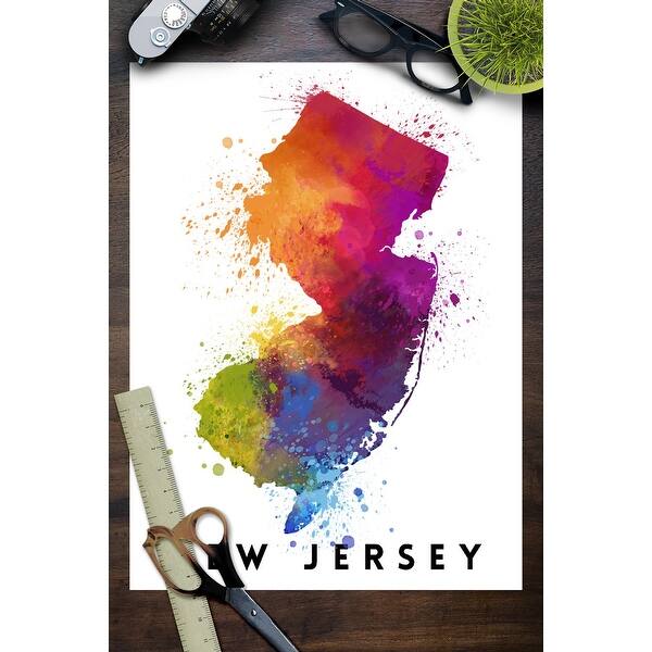 Shop New Jersey State Abstract Watercolor Lantern Press