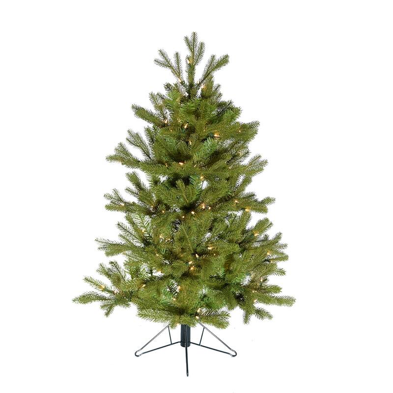Kurt Adler 5-Foot Pre-Lit PE Half Tree with Stand - 5'