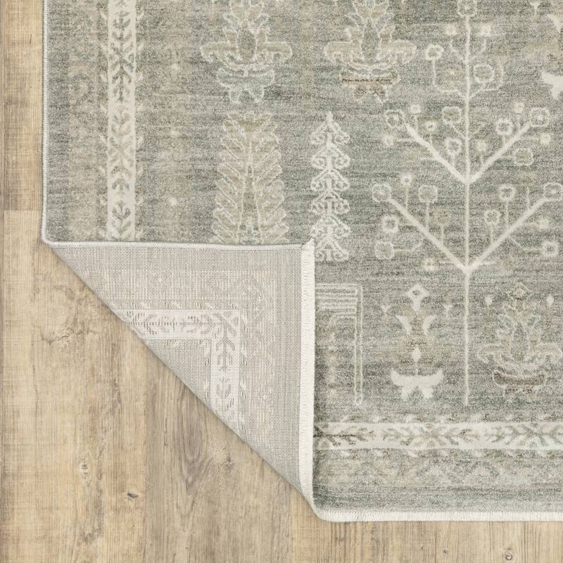 Kellan Vintage Nomadic Green/ Beige Area Rug