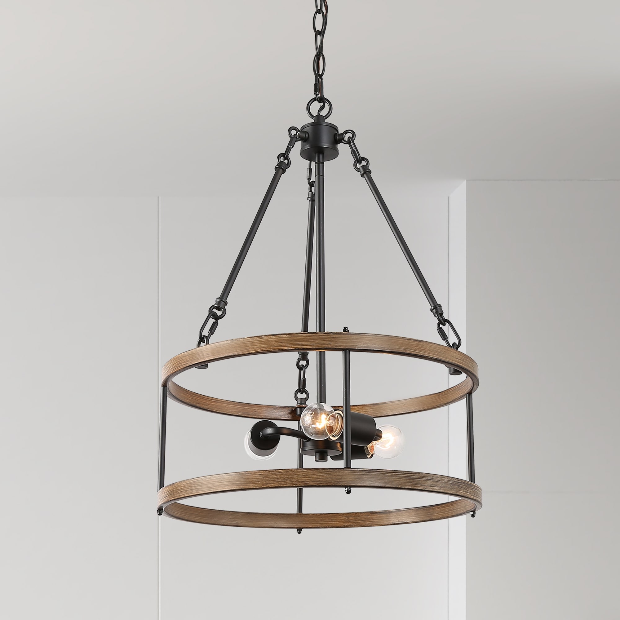 farmhouse drum pendant light