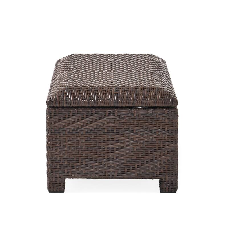 Rattan Outdoor Bench Storage Bench Patio Bench Garden Bench