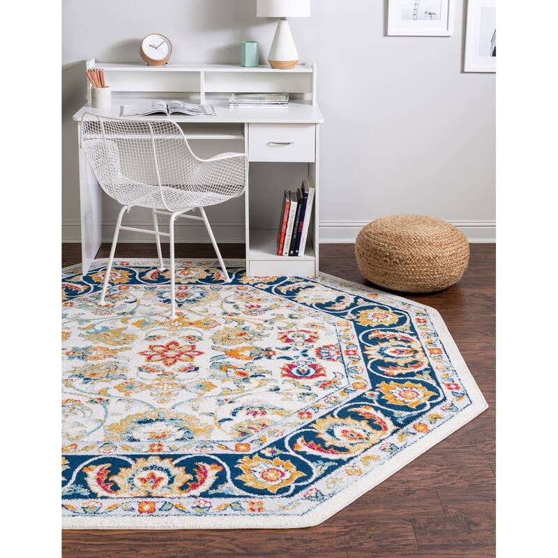 Traditional Taylor Collection Area Rug - Multi - 7'x7' Octagon