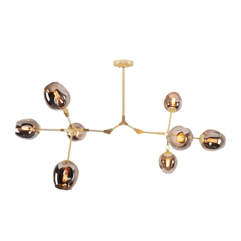 Cusp Barn Sputnik Chandeliers 8-Light Modern Mid Century Ceiling Light Adjustable Pendant Light Fixture for Hallway Foyer