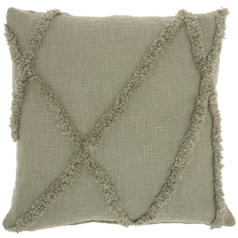 Mina Victory Distressed Diamond Boho Throw Pillow