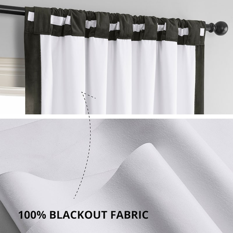 Exclusive Fabrics Signature Velvet Blackout Curtain 108 Inches Long (1 Panel)