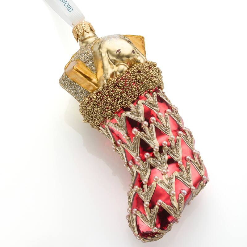 Waterford Holiday Heirlooms Red Filled Stocking