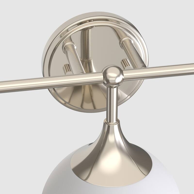 YANSUN 3-Light Vanity Light Bath Fixture with Curved Metal Arms