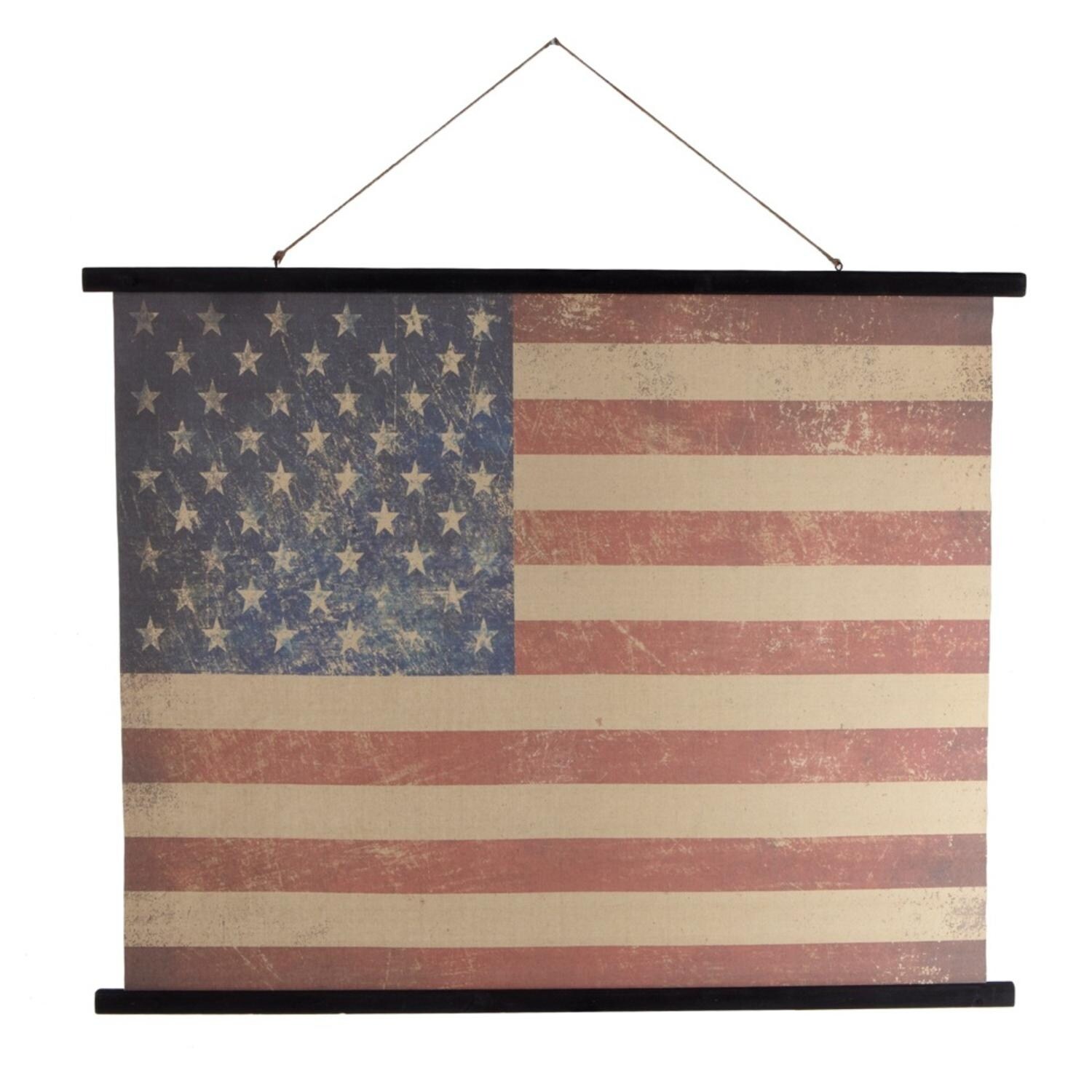 Shop Set Of 2 Red White And Blue Vintage Canvas American Flag
