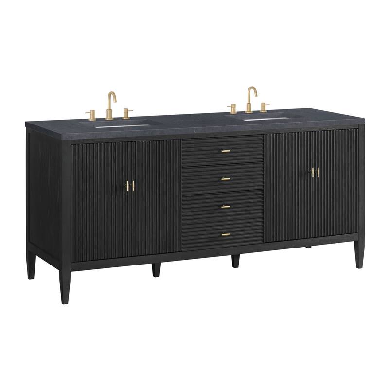 James Martin Vanities 485-V72-3CSP Myrrin 72" Double Basin Wood Vanity