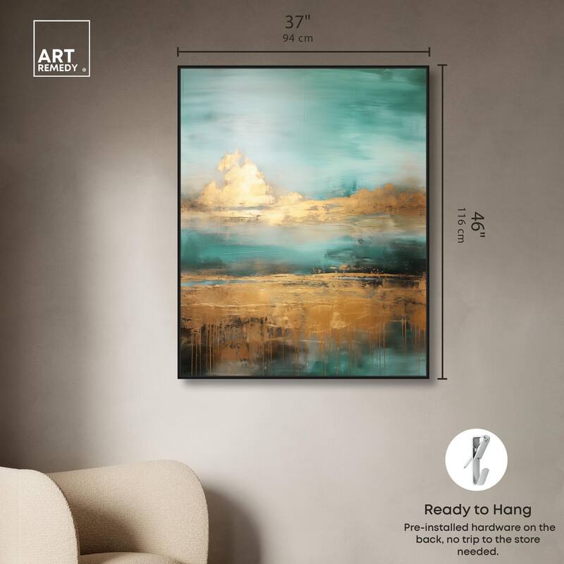 Cloudscape in Gold II Canvas by Art Remedy