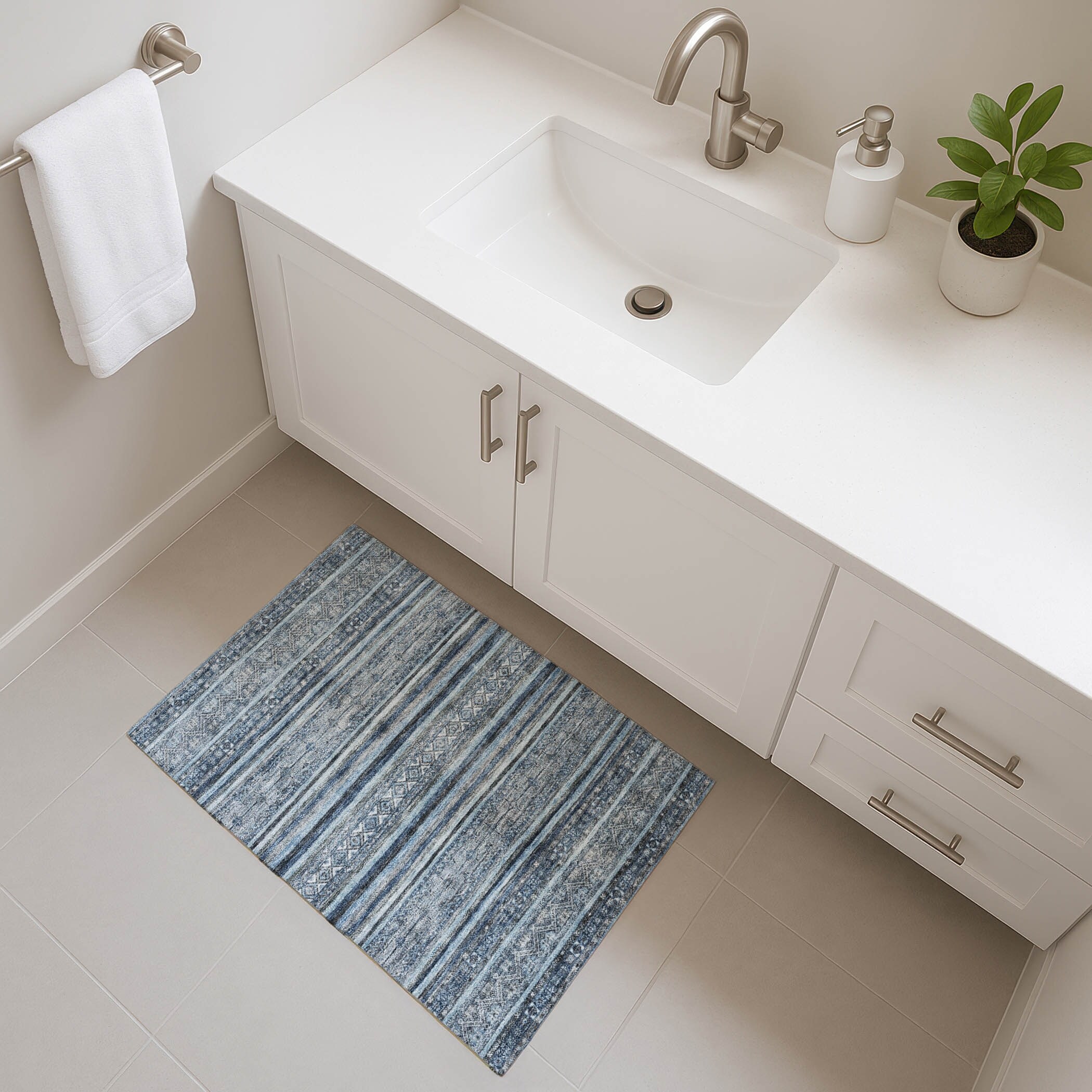 Premium Washable Super Soft Global Stripes Mayfield Rug