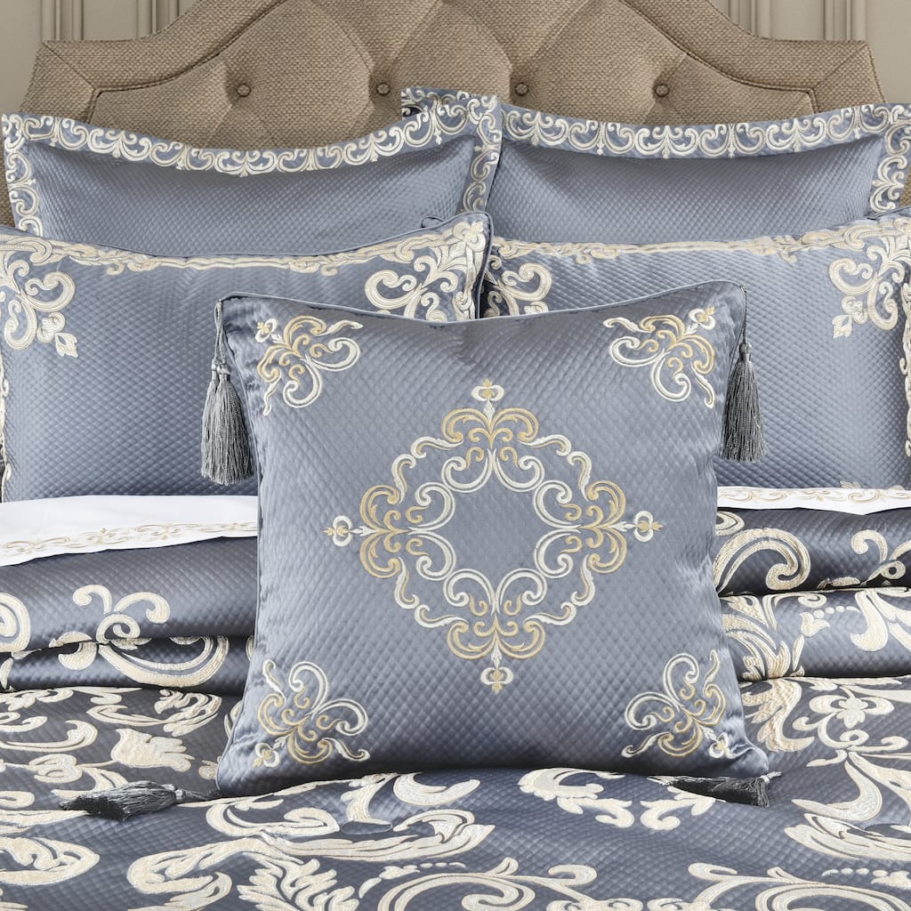 J. Queen New York Dicaprio 18 Inch Square Embellished Decorative Throw Pillow