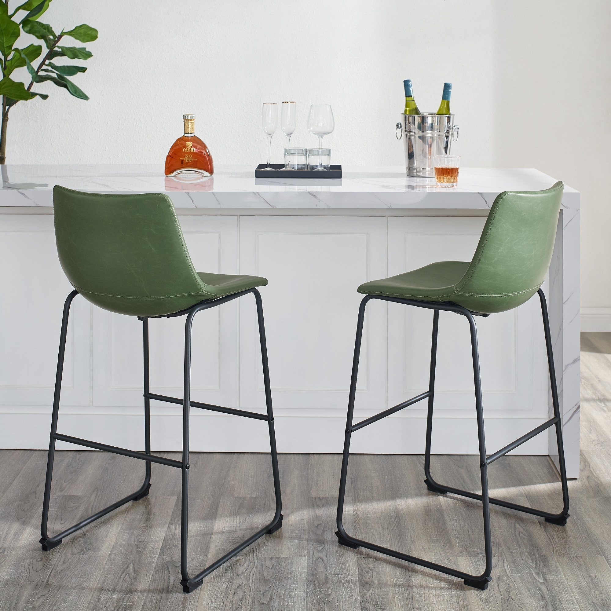 Carbon loft prusiner faux discount leather counter stool