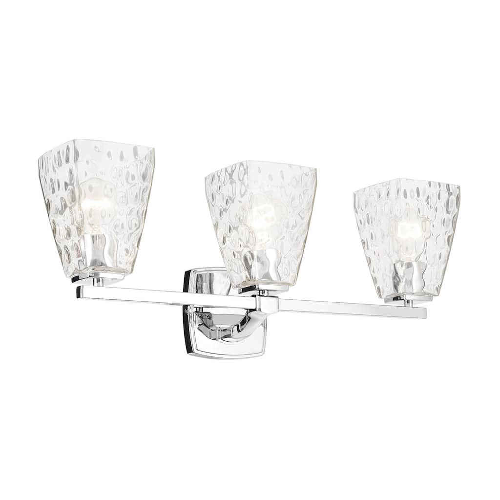 Kichler Lighting Marant 23.75" 3-Light Vanity Light with Clear Water Glass in Chrome