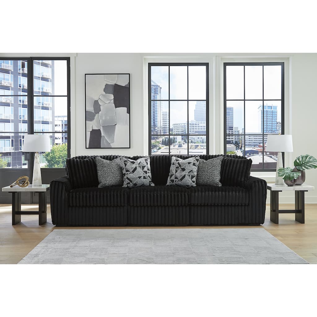 Signature Design by Ashley Midnight-Madness 3-Piece Sectional Sofa - 127"W x 40"D x 41"H