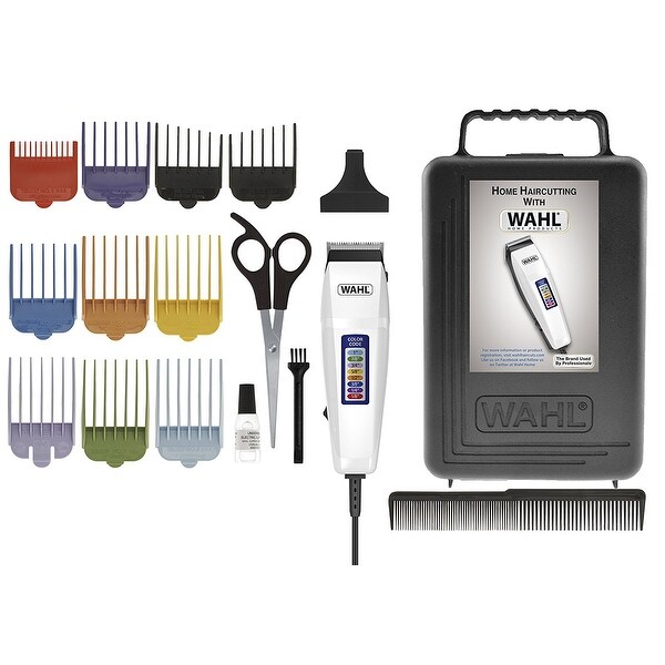 wahl 10 piece color coded guide comb set