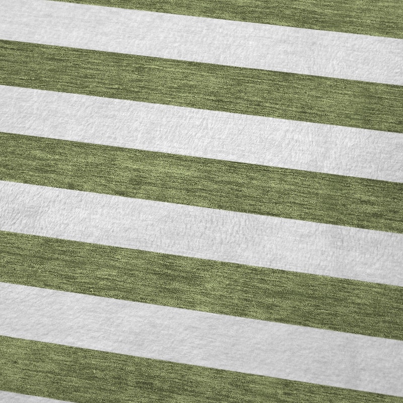Premium Machine Washable Modern Stripes Sherpa Throw Blanket