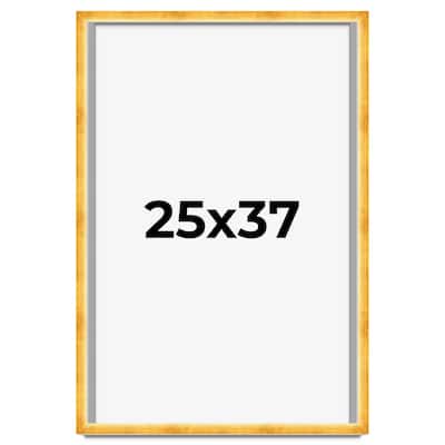 25x37 Shadow Box Frame Gold | 1.625 Inches Deep Real Wood Traditional
