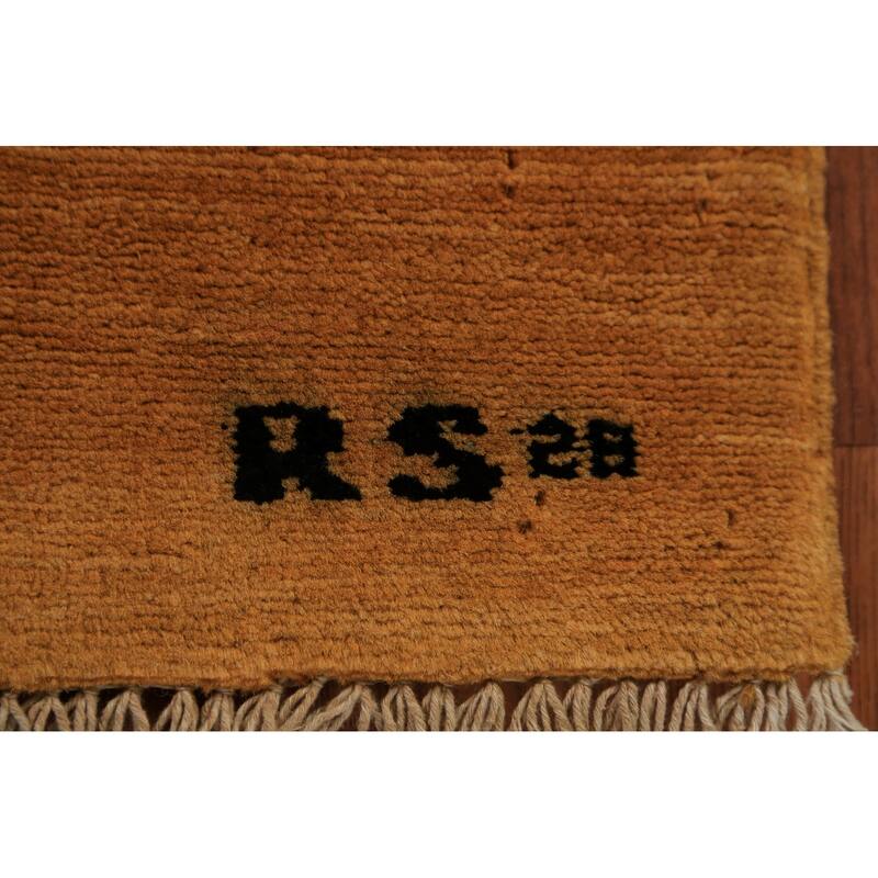 Gabbeh Oriental Rug Hand-Knotted Wool Carpet - 2'9" x 3'11"