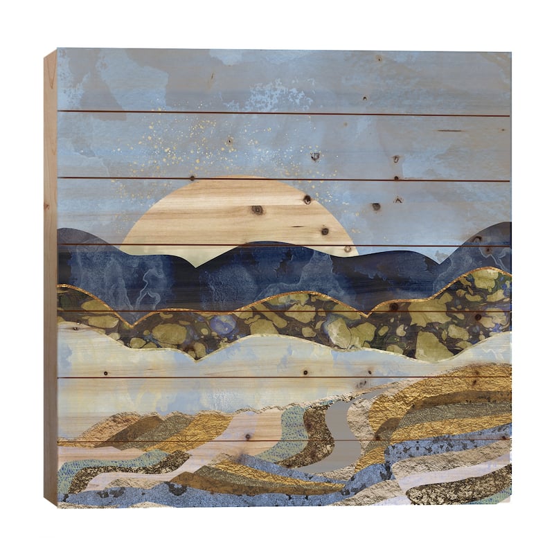 Firefly Sky Print On Wood by SpaceFrog Designs - Multi-Color - 26x26x1.5