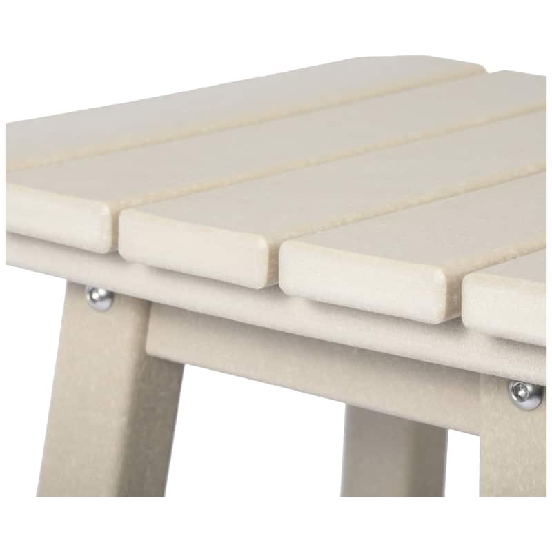 Polytrends Laguna Hdpe All Weather Outdoor Patio 24" Square Counter Stool