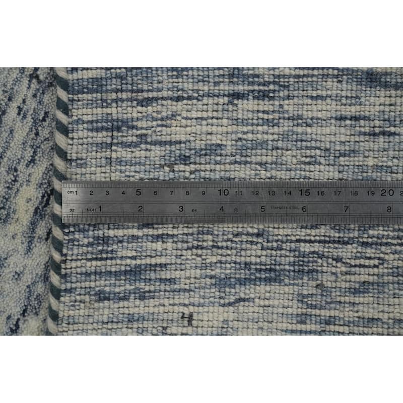 Hand Knotted Oriental 100% Wool Carpet Tribal Animal Pictorial Navy Blue & Blues Gabbeh Area Rug - 10' 1'' X 9' 8''