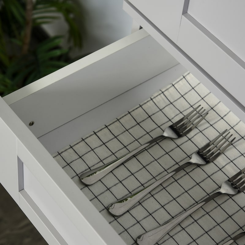 Modern Kitchen Pantry Freestanding Cabinet Cupboard with Doors and Drawer, Adjustable Shelving, Grey