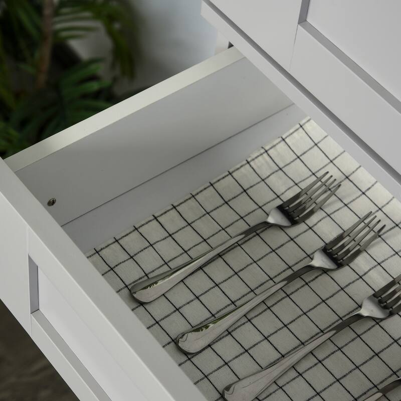 Modern Kitchen Pantry Freestanding Cabinet Cupboard with Doors and Drawer