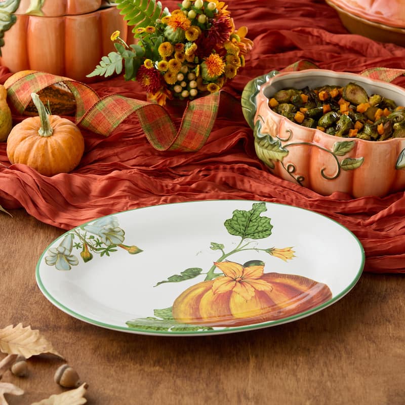 Certified Harvest Fields Oval Platter 14" x 10"