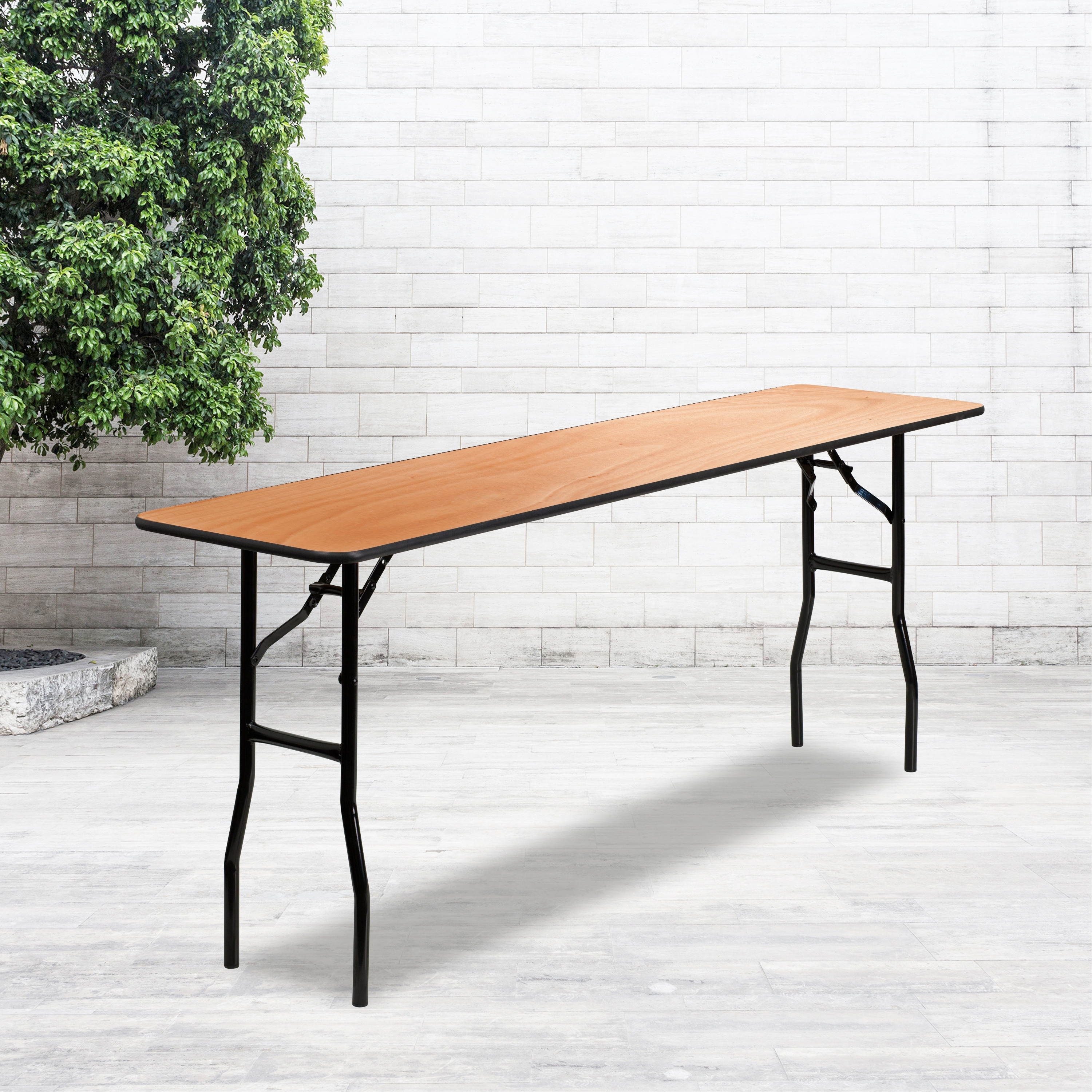 6 foot best sale wood folding table