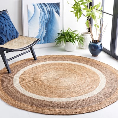 SAFAVIEH Handmade Natural Fiber Laman Border Jute Rug