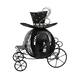 Victorian Style Halloween Pumpkin Carriage with Top Hat & Skull Detail
