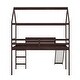 preview thumbnail 6 of 20, Twin Loft Bed With Slide, House Bed With Slide,Gray
