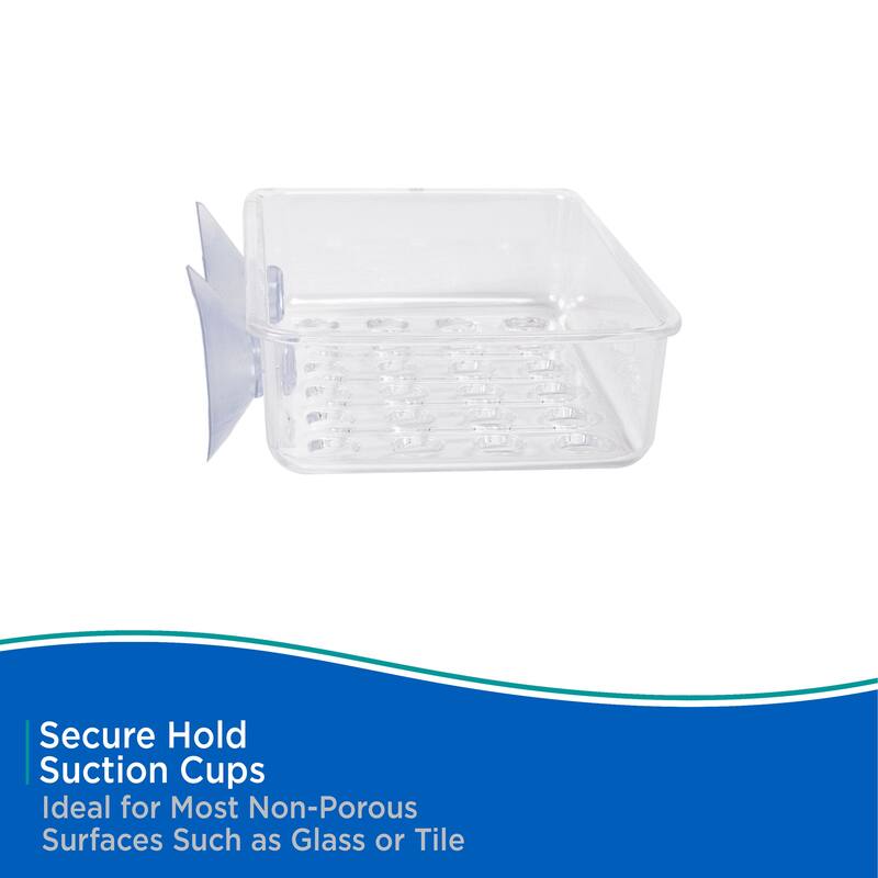 Kenney Plastic Suction Cup Soap or Sponge Dish - Clear