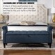 preview thumbnail 101 of 112, Copper Grove Performance Fabric Amalfi Tufted Storage Bench with Rolled Arms
