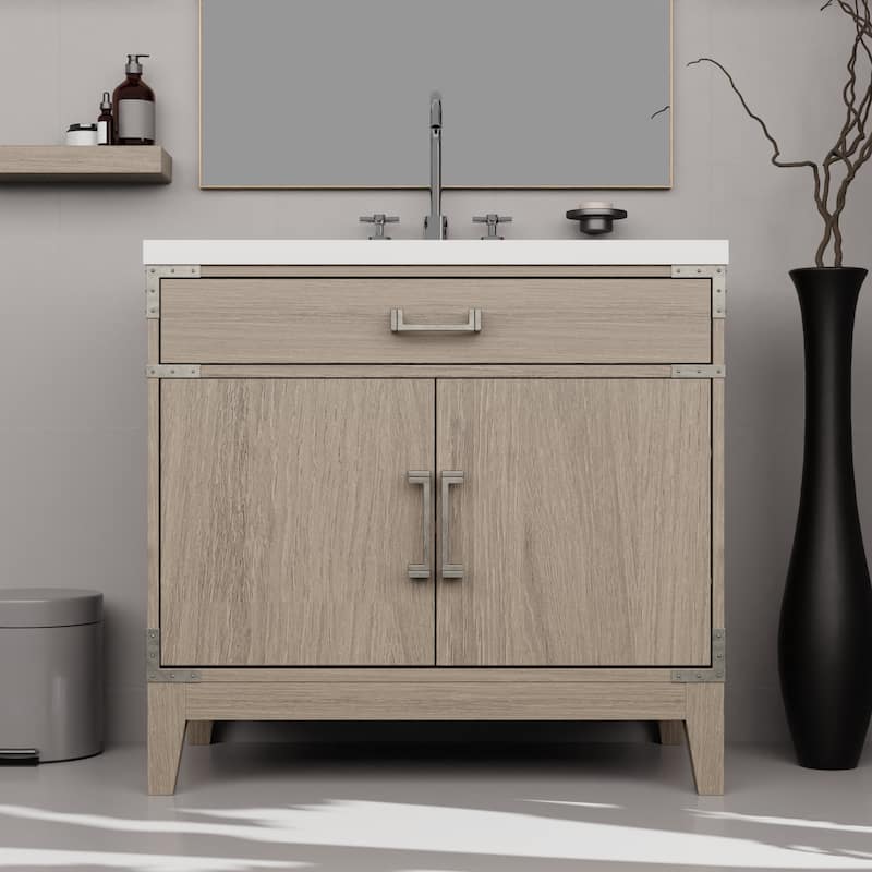 Laurel Bath Vanity with Cultured Marble Top and Sink