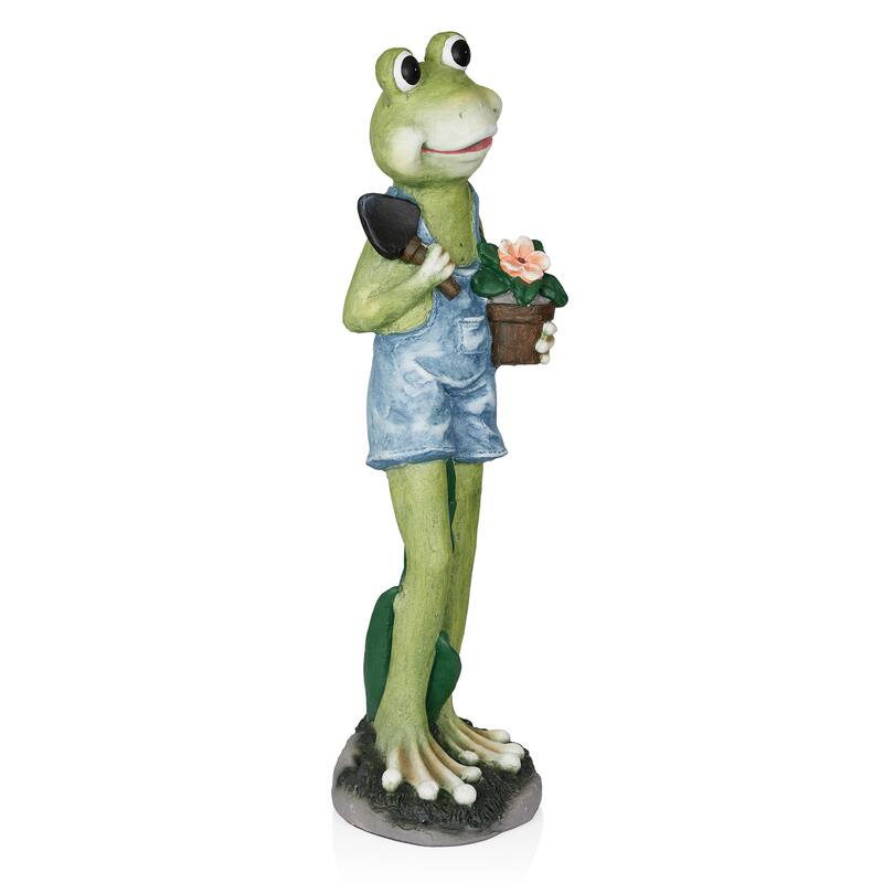 Gardener Frog Statue