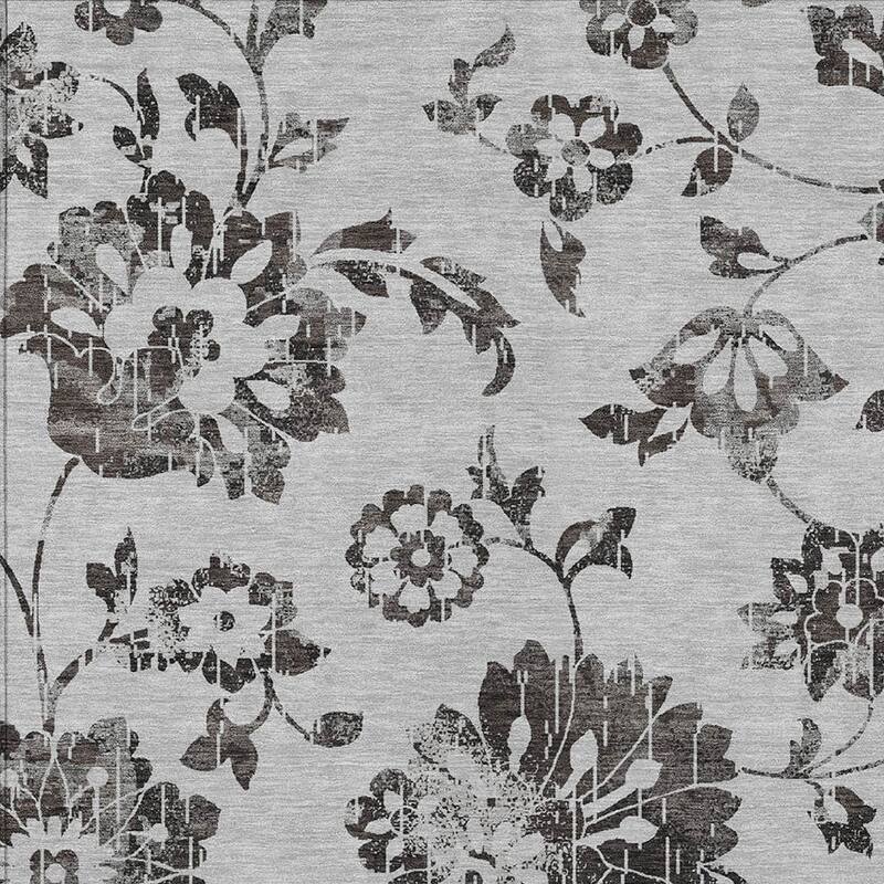 HomeRoots Floral Transitional Rectangle Outdoor Rug