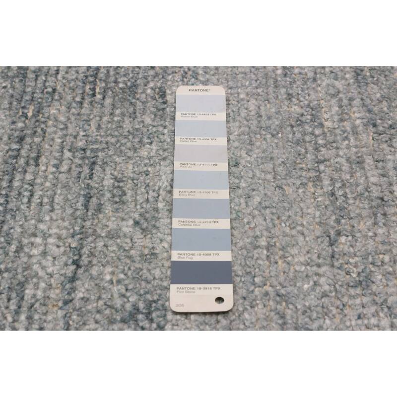 ECARPETGALLERY Hand-knotted Loreto Blue, Grey Silk Rug - 9'8 x 14'8