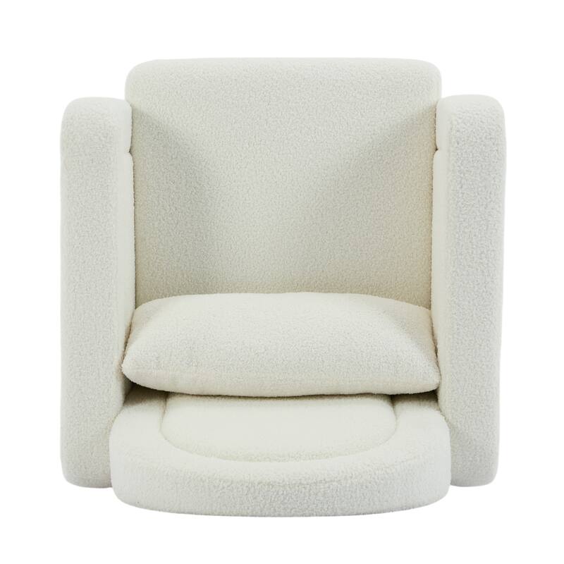 Accent Rocking Chair with Curved Back and Pillow