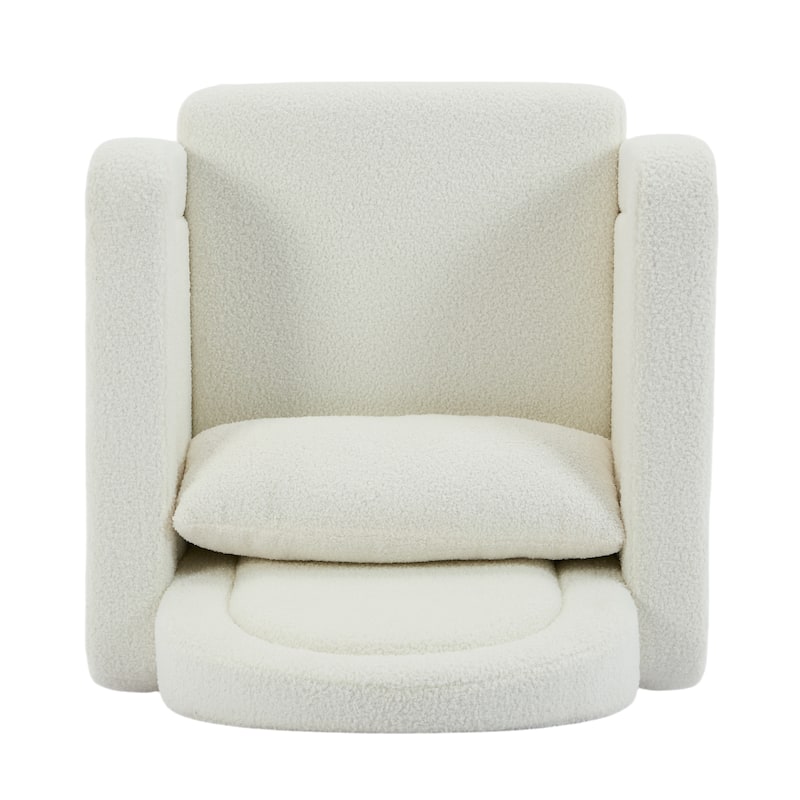 Accent Teddy Velvet Rocking Chair with Pillow