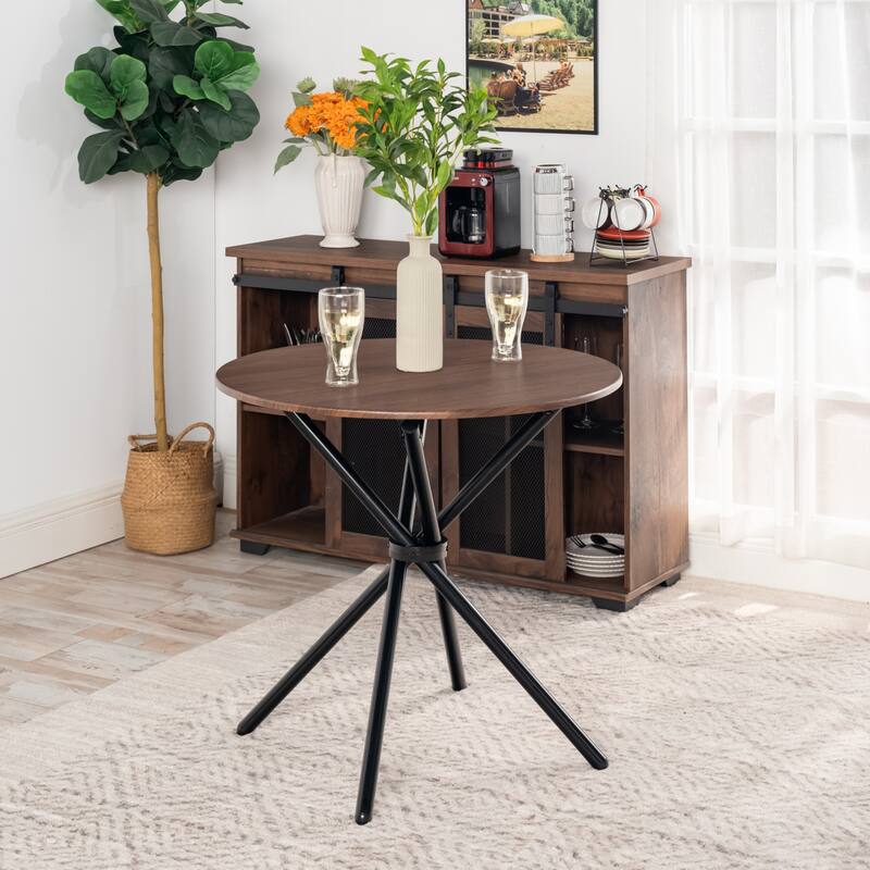 Round Folding Table - Modern and Elegant Design for Home, Dining room, Office, and Outdoor Use