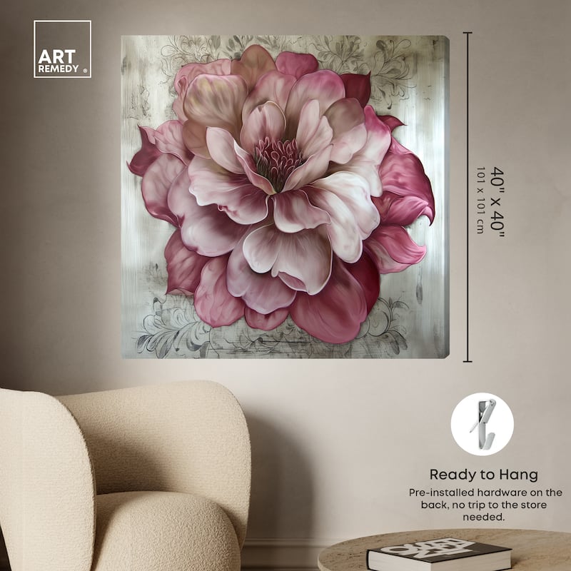 Art Remedy Darla Gallery Wrapped Floral Fine 1 Piece Canvas Wall Art