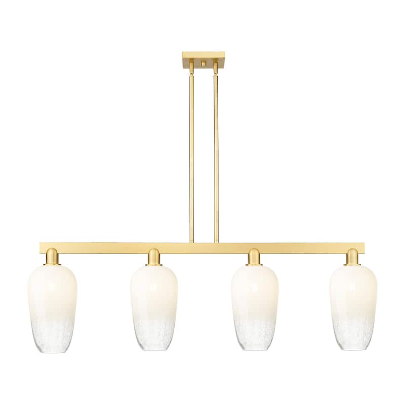 Innovations Lighting 716-4I-16-48 Brookhaven Flute Linear Brookhaven - Satin Gold / Opal