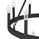 preview thumbnail 23 of 29, Acroma 15-light Farmhouse Black Tiered Chandelier for Dining Room - 27.5 inches
