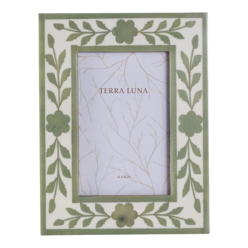 Wood Glass Decorative Photo Frame Handcrafted Boho for Home Display
